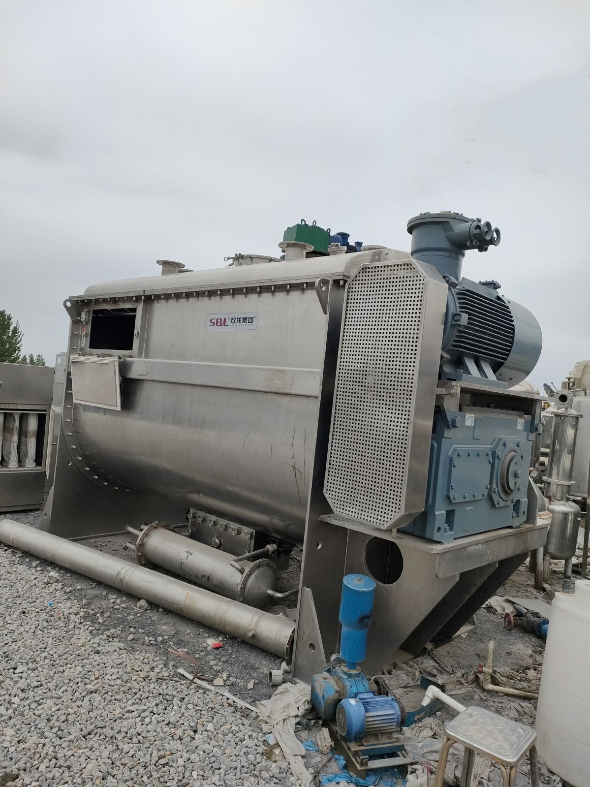 二手混合機(jī)二手螺帶混合機(jī)二手10噸不銹鋼螺帶混合機(jī)