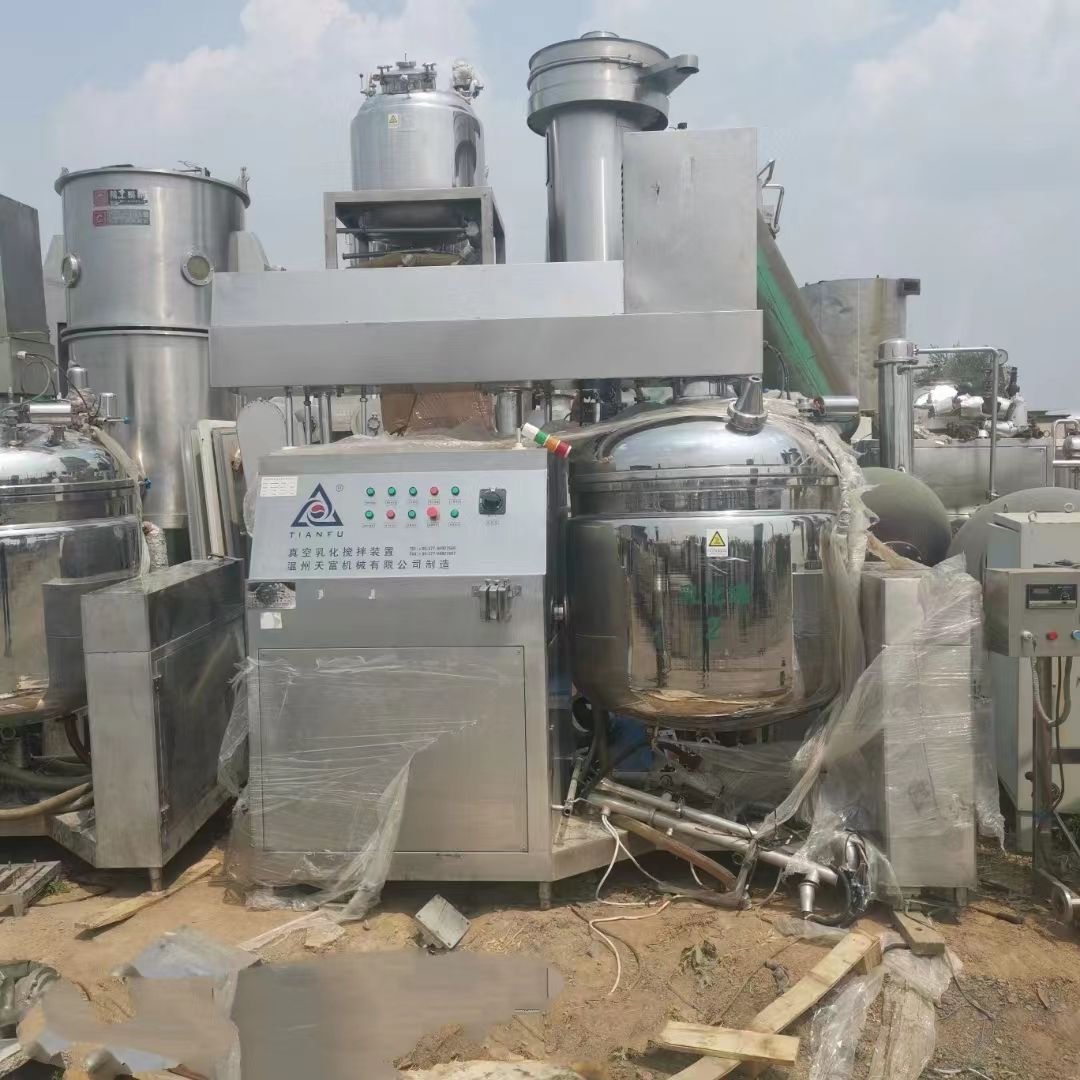 出售二手300升真空均質(zhì)乳化機(jī) 沙拉醬膏霜密封式高剪切均質(zhì)混合