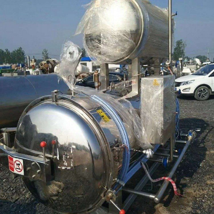 出售二手殺菌鍋0.55立方全自動雙層電加熱殺菌鍋