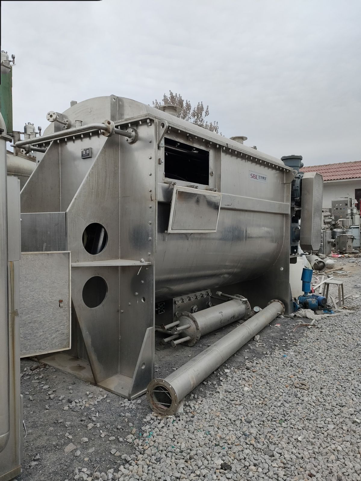 二手混合機(jī)二手螺帶混合機(jī)二手10噸不銹鋼螺帶混合機(jī)