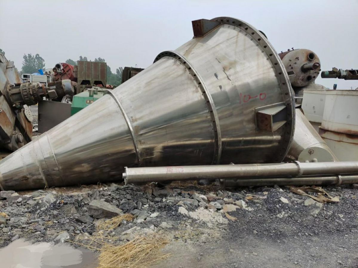 出售二手500L不銹鋼混合機(jī) 槳葉攪拌式單錐螺帶混合設(shè)備