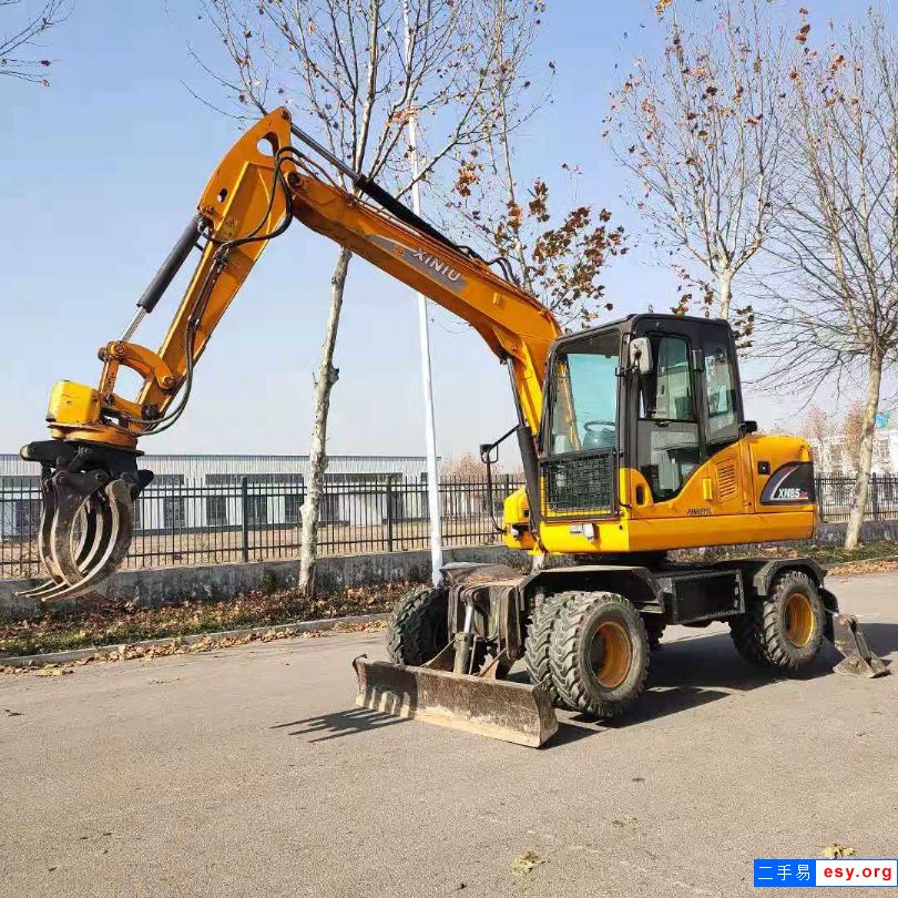 转让二手轮式抓木机轮式挖掘机轮式履带抓草机抓棉花蔗木拾装机