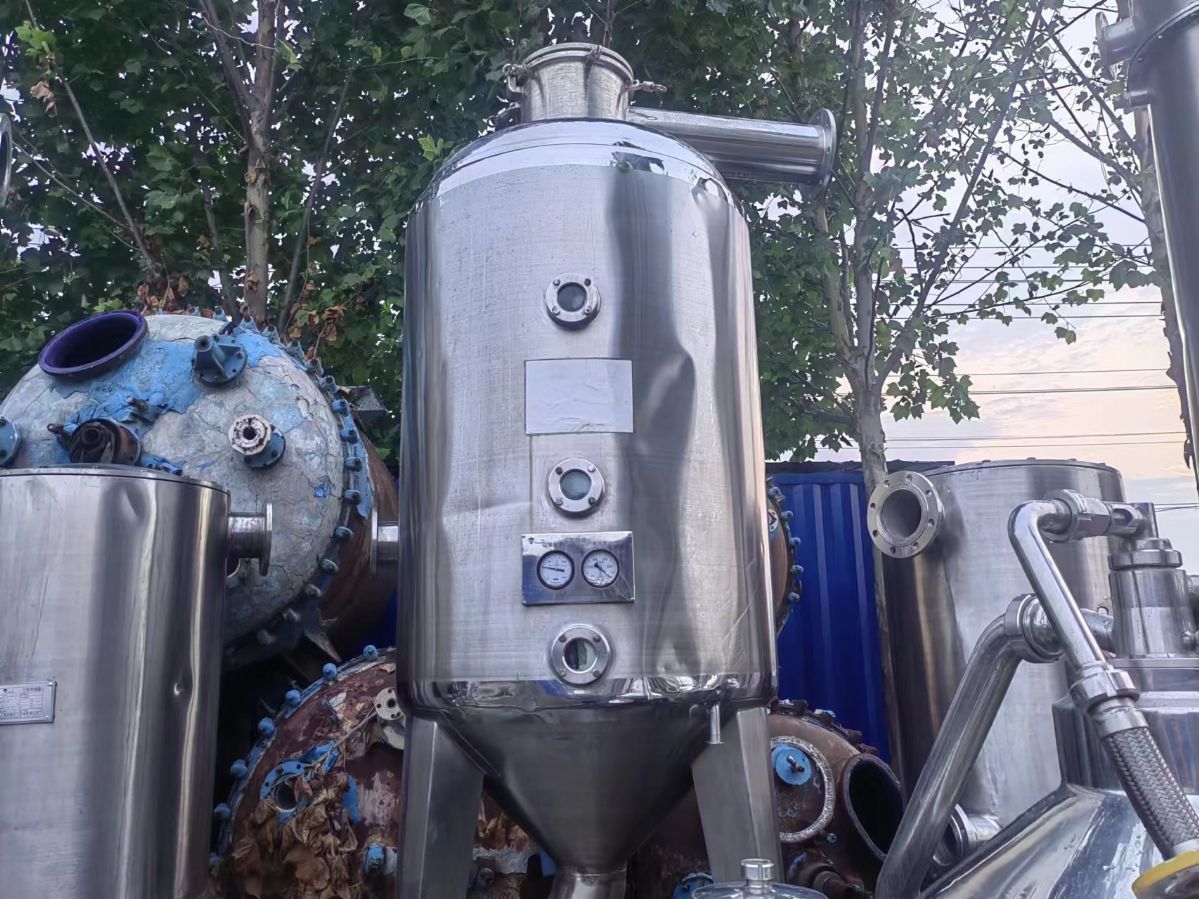 出售二手2吨不锈钢浓缩降膜蒸发器 二手蒸发器