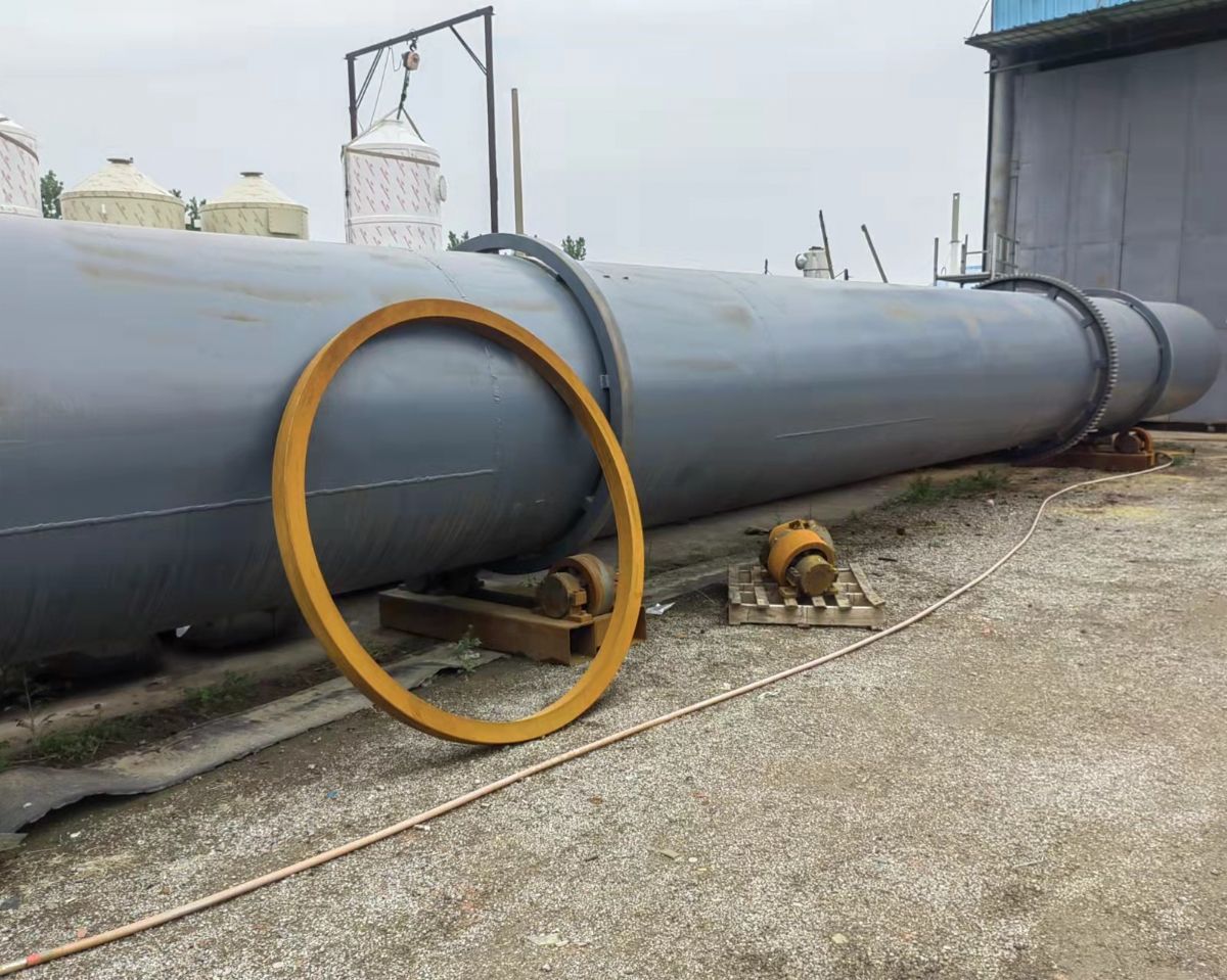 二手2.5米X7米三回程滚筒烘干机生物质颗粒热风炉