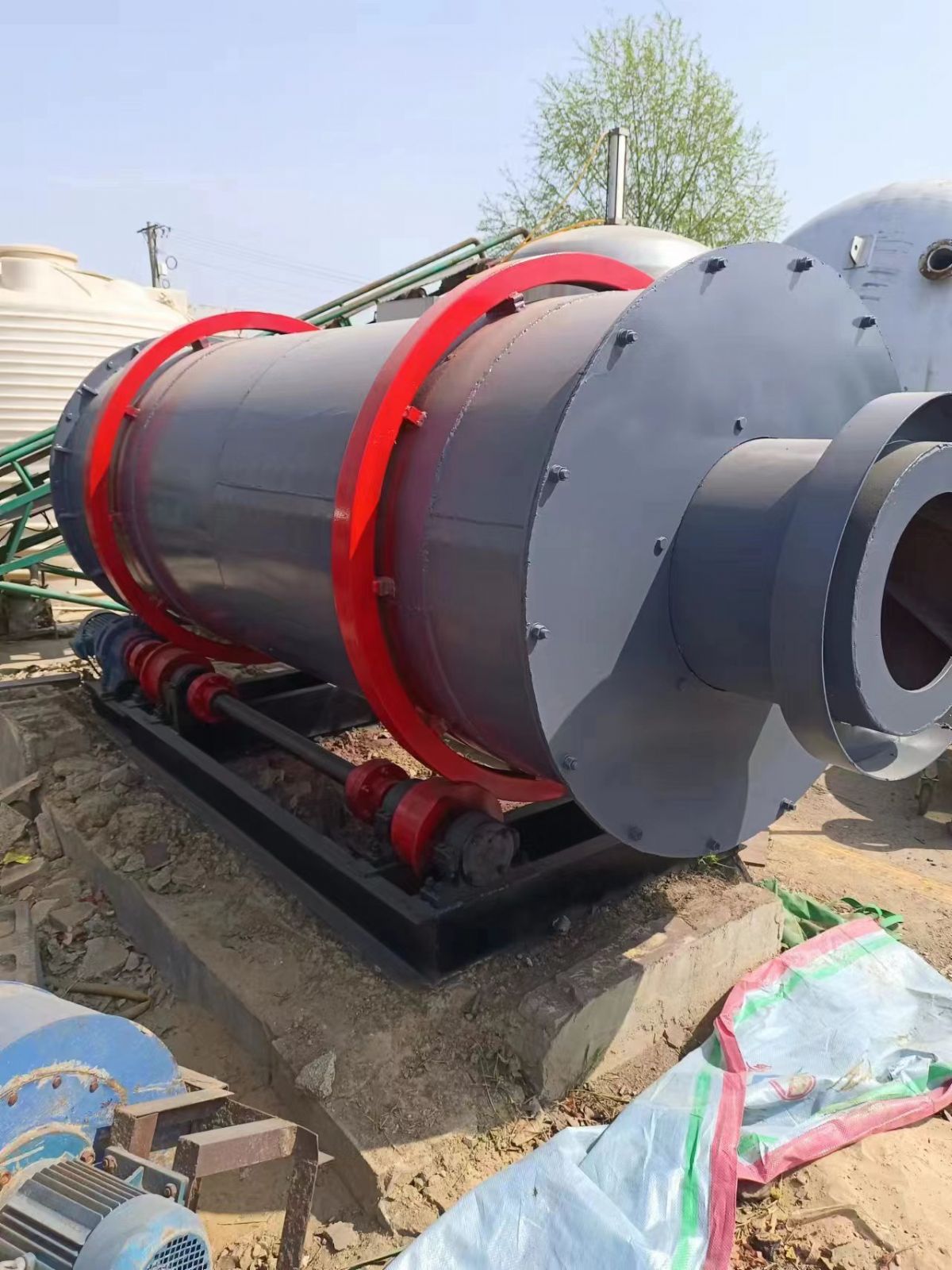 转让二手三回程长石粉烘干机三筒干燥机设备支持定做