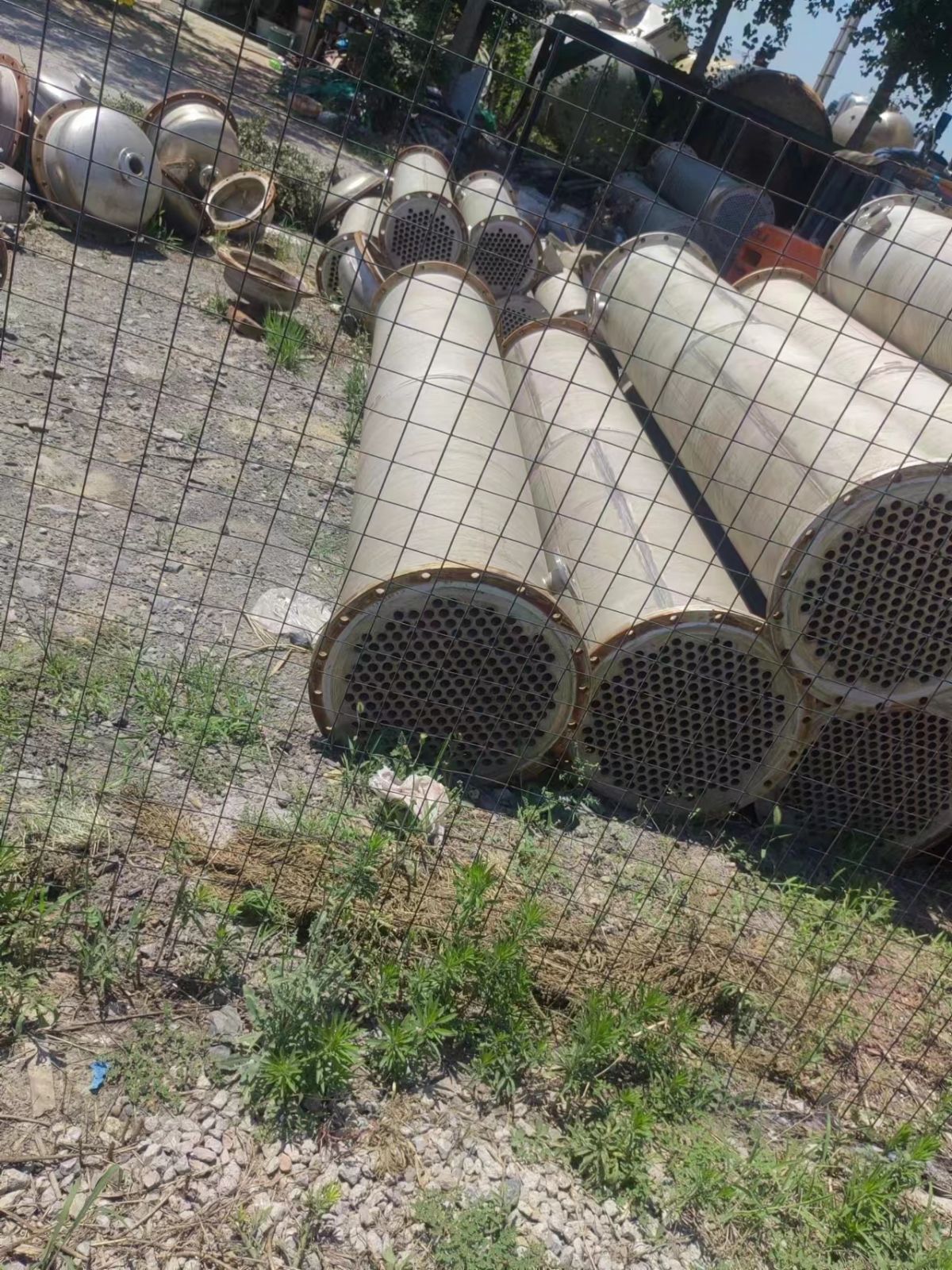 出售二手不锈钢列管工业冷凝器降温设备