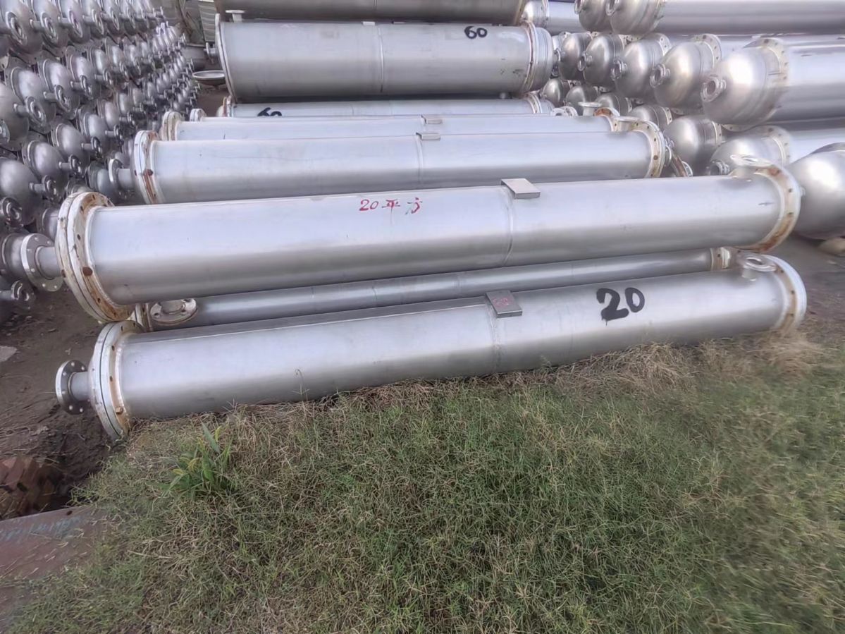 二手工业180平方不锈钢列管冷凝器 二手冷凝器