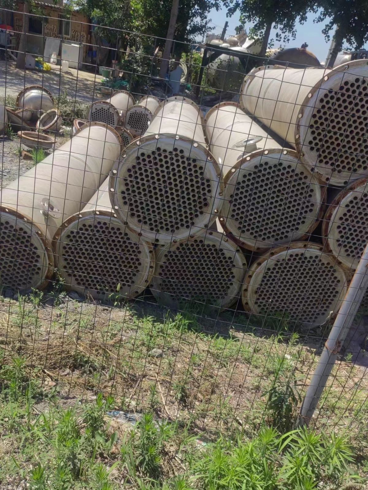 出售二手不锈钢列管工业冷凝器降温设备