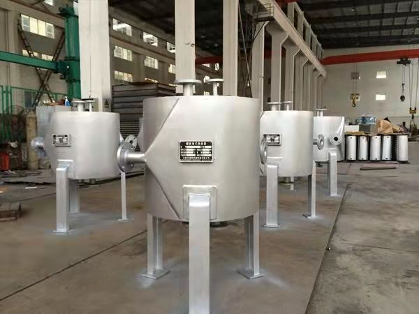 转让二手80平方蒸发式换热器 不锈钢材质立式螺旋板换热器