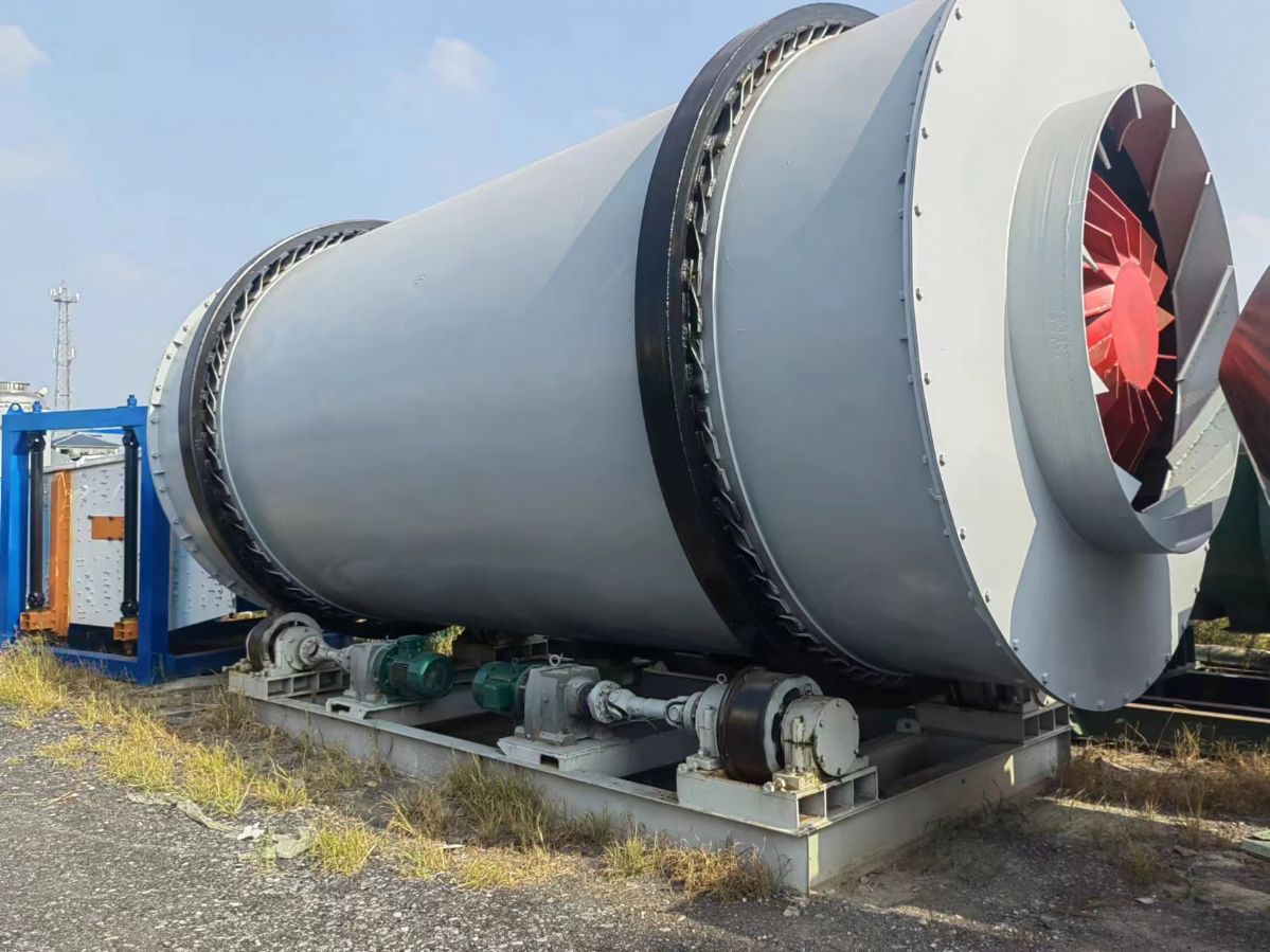 转让二手三回转筒烘干机可烘干锯末煤泥热源生物质颗粒燃烧机