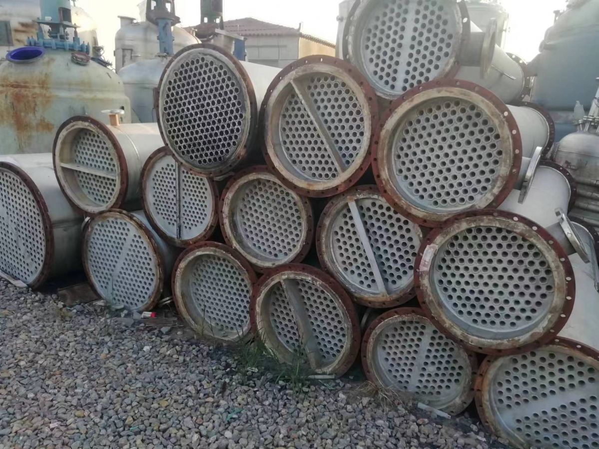 转让二手30平方不锈钢列管式冷凝器 二手蒸发器 列管式钛材冷凝器