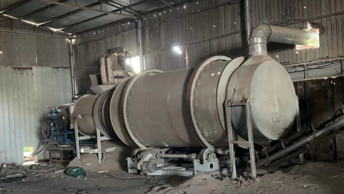 出售二手三回程滚筒烘干机 二手2米X6三筒烘干机全套设备