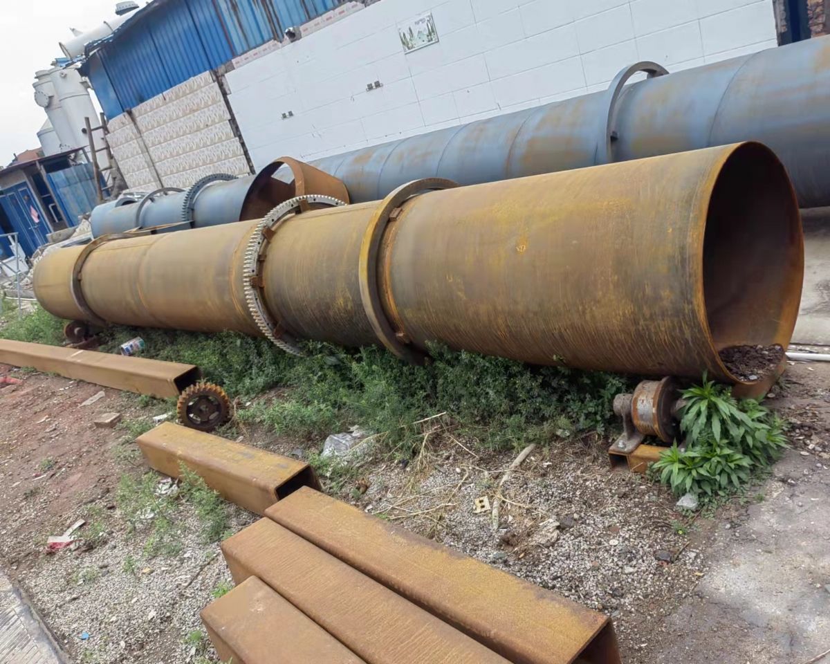 二手2.5米X7米三回程滚筒烘干机生物质颗粒热风炉