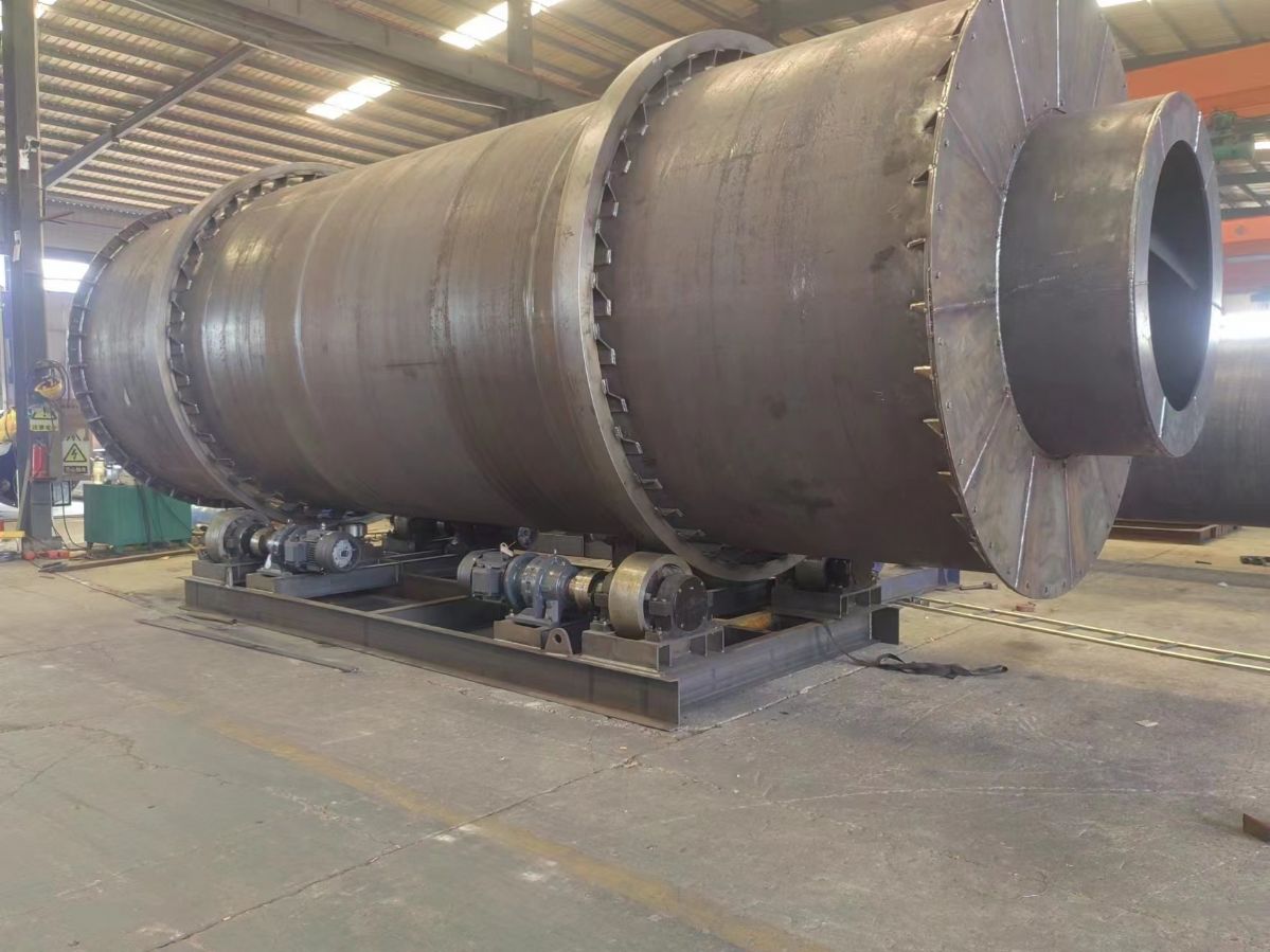 二手1米2X12米滚筒烘干机、锯末三回程沙子烘干设备加工定做