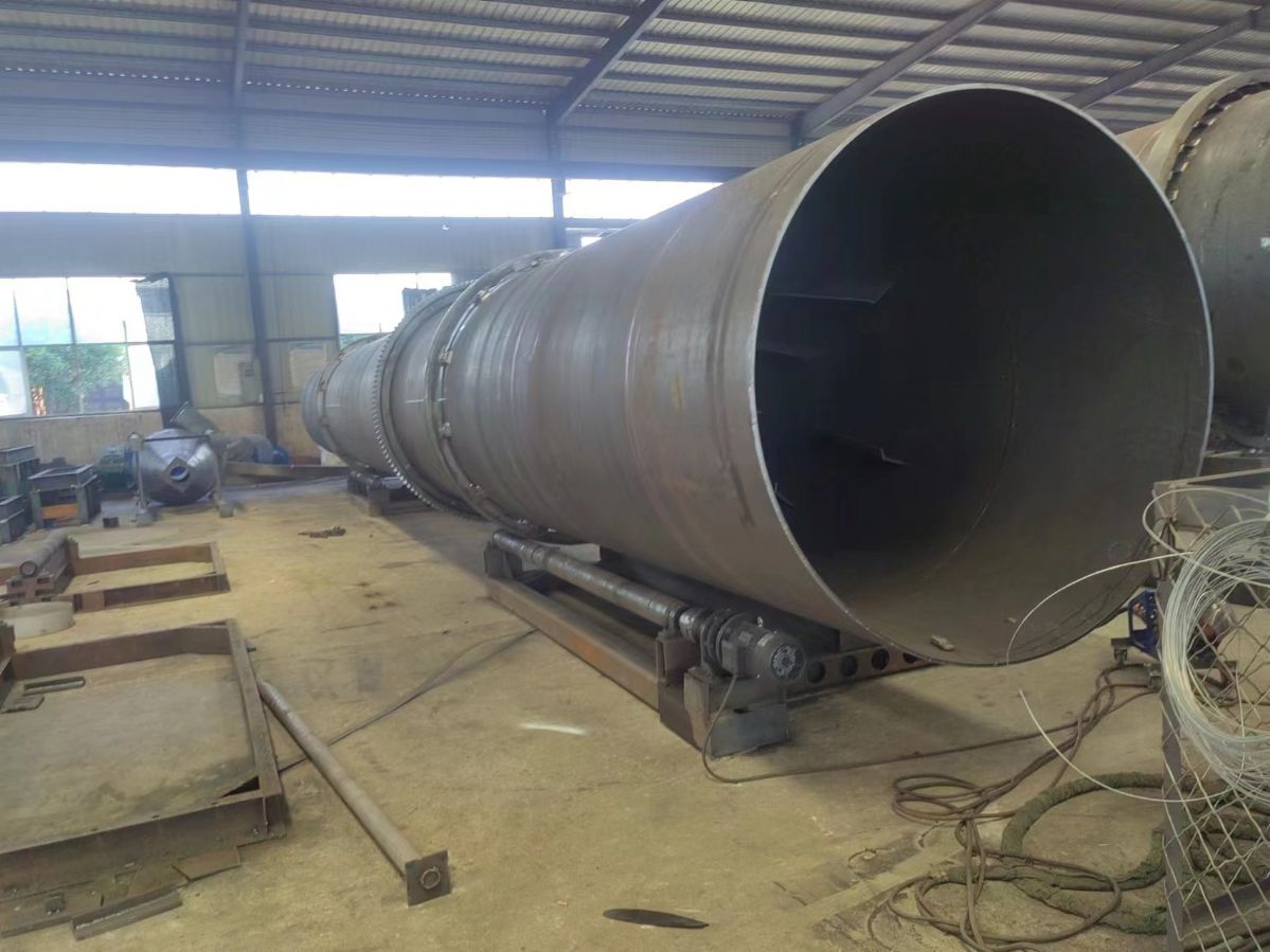 二手1米2X12米滚筒烘干机、锯末三回程沙子烘干设备加工定做