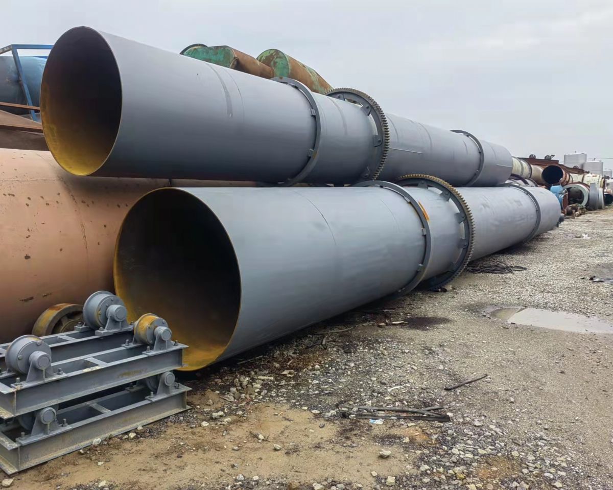 二手2.5米X7米三回程滚筒烘干机生物质颗粒热风炉