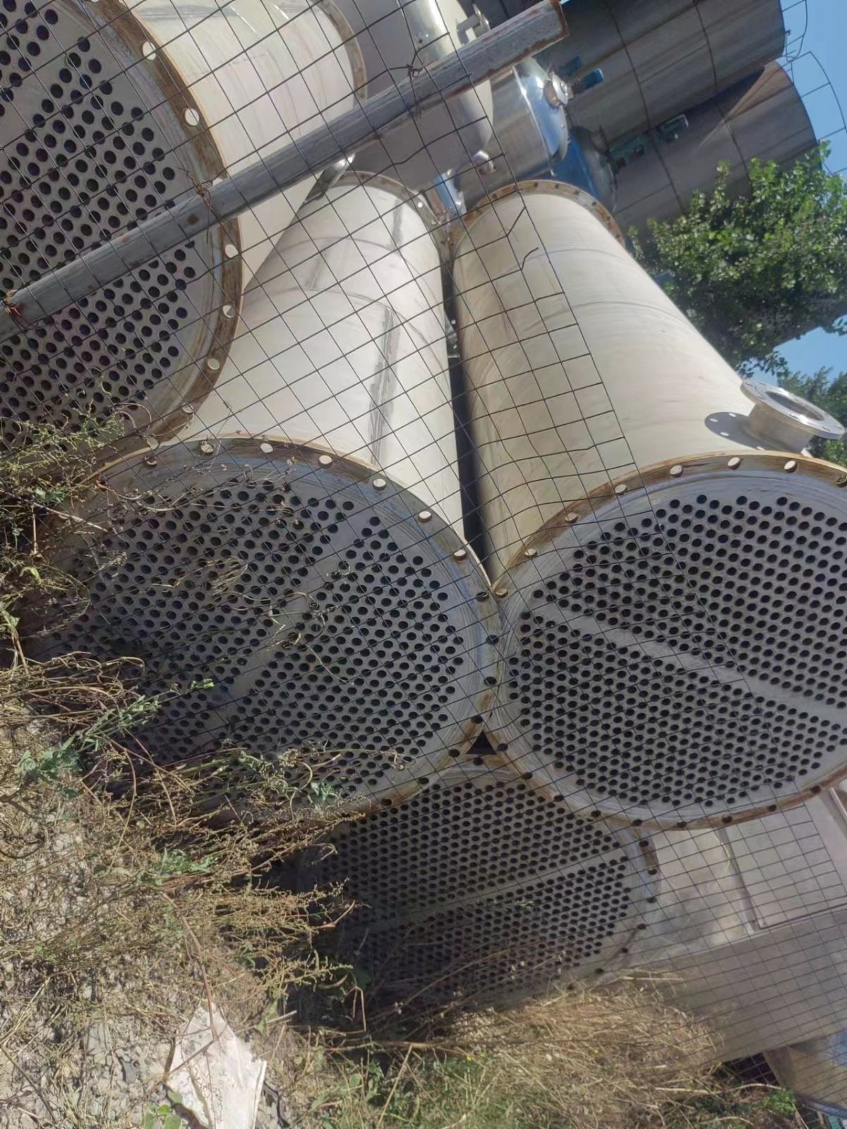 出售二手不锈钢列管工业冷凝器降温设备