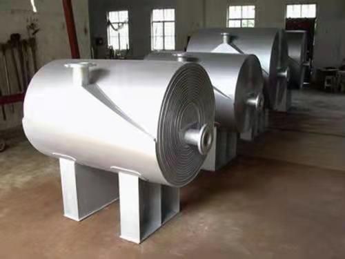 转让二手80平方蒸发式换热器 不锈钢材质立式螺旋板换热器