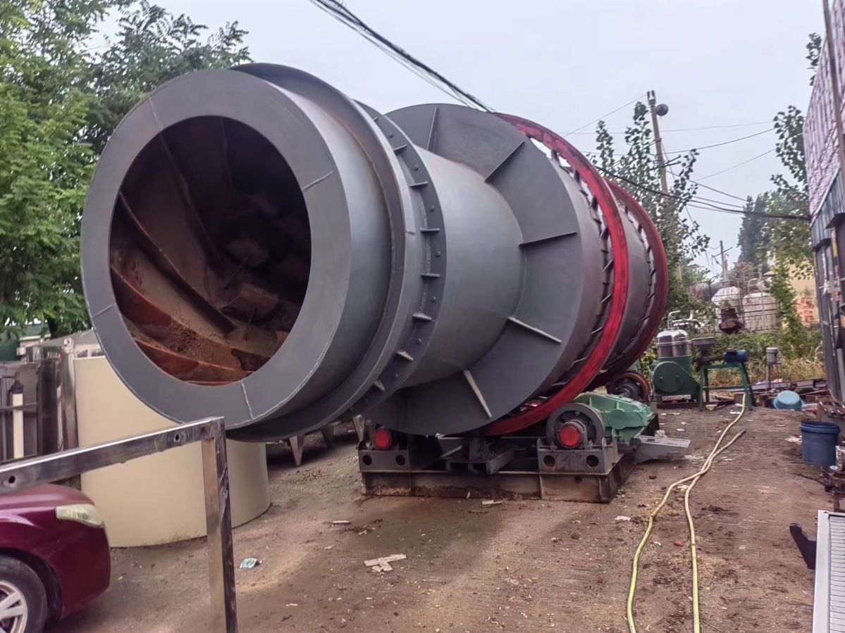 出售二手大型三回程砂浆烘干机 二手回转筒烘干机