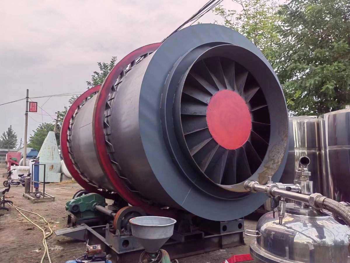 出售二手大型三回程砂浆烘干机 二手回转筒烘干机