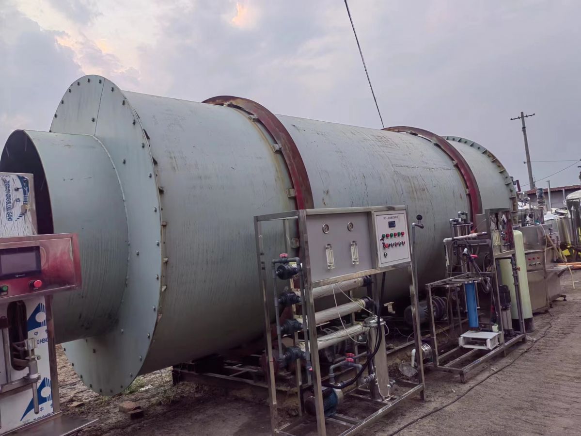 出售二手大型三回程砂浆烘干机 二手回转筒烘干机