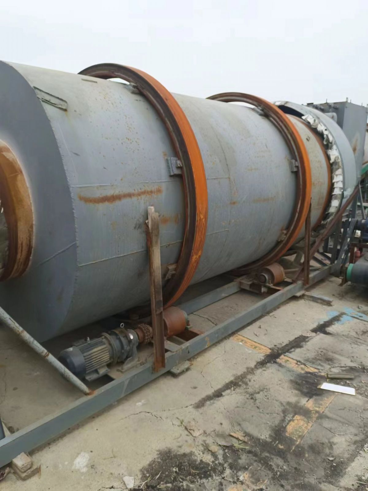 出售二手三回程滚筒烘干机 二手2米X6三筒烘干机全套设备