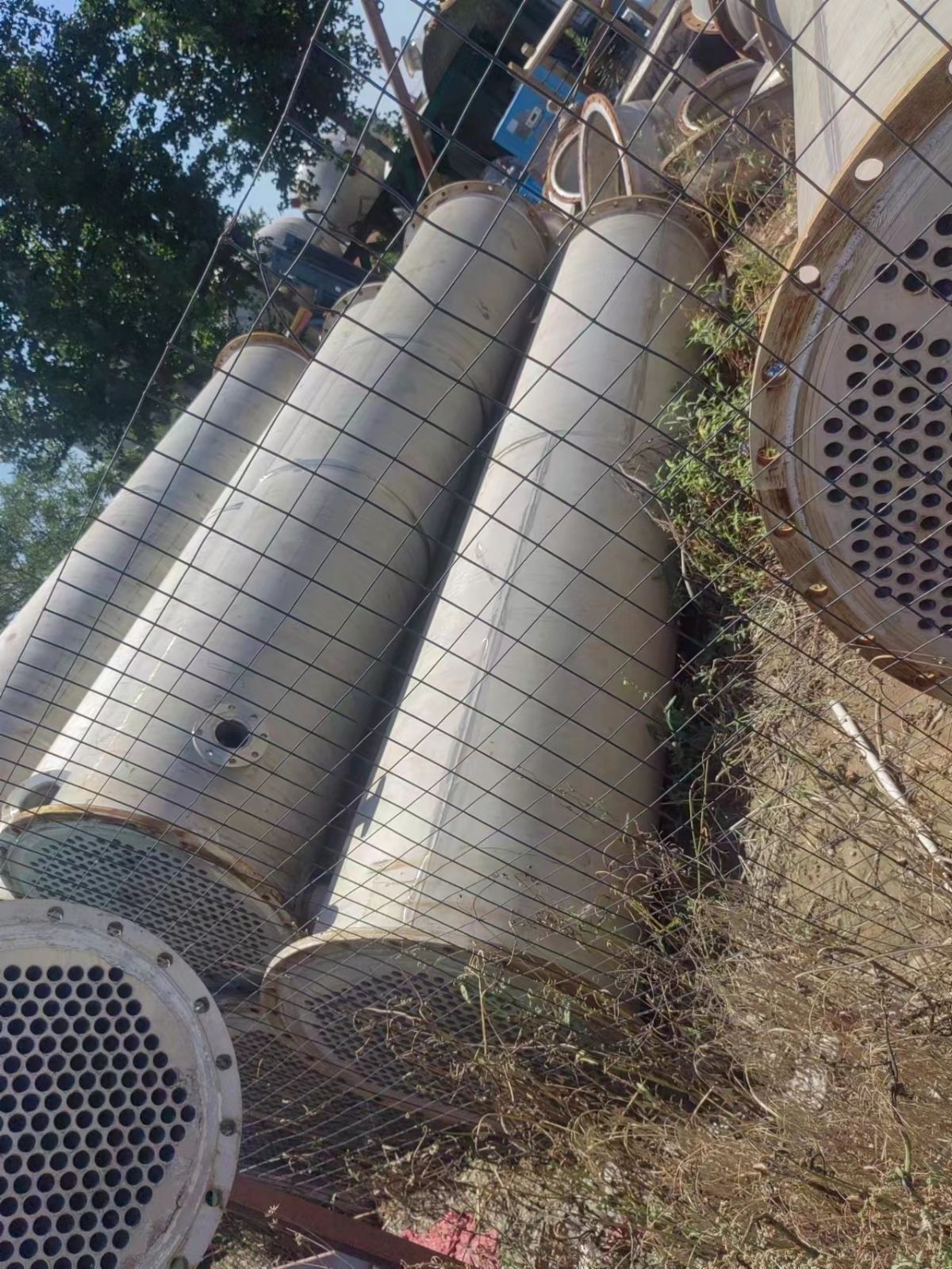 出售二手不锈钢列管工业冷凝器降温设备