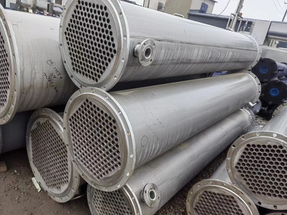 二手工业180平方不锈钢列管冷凝器 二手冷凝器