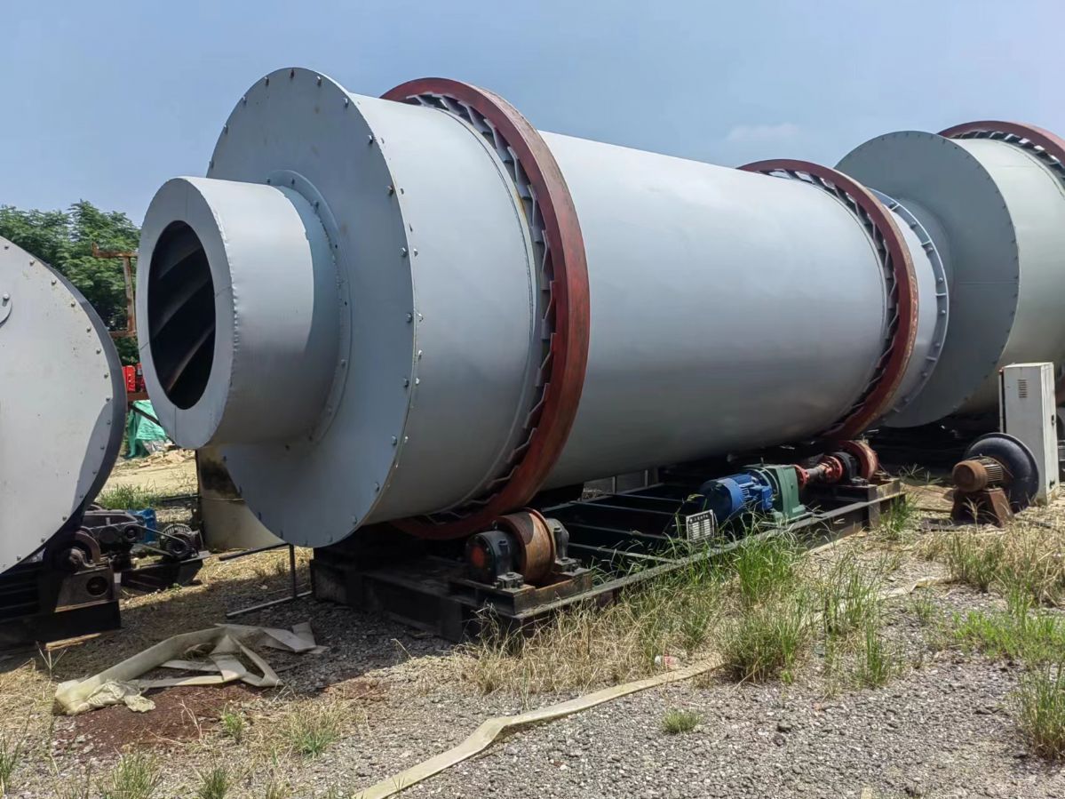 转让二手三回转筒烘干机可烘干锯末煤泥热源生物质颗粒燃烧机