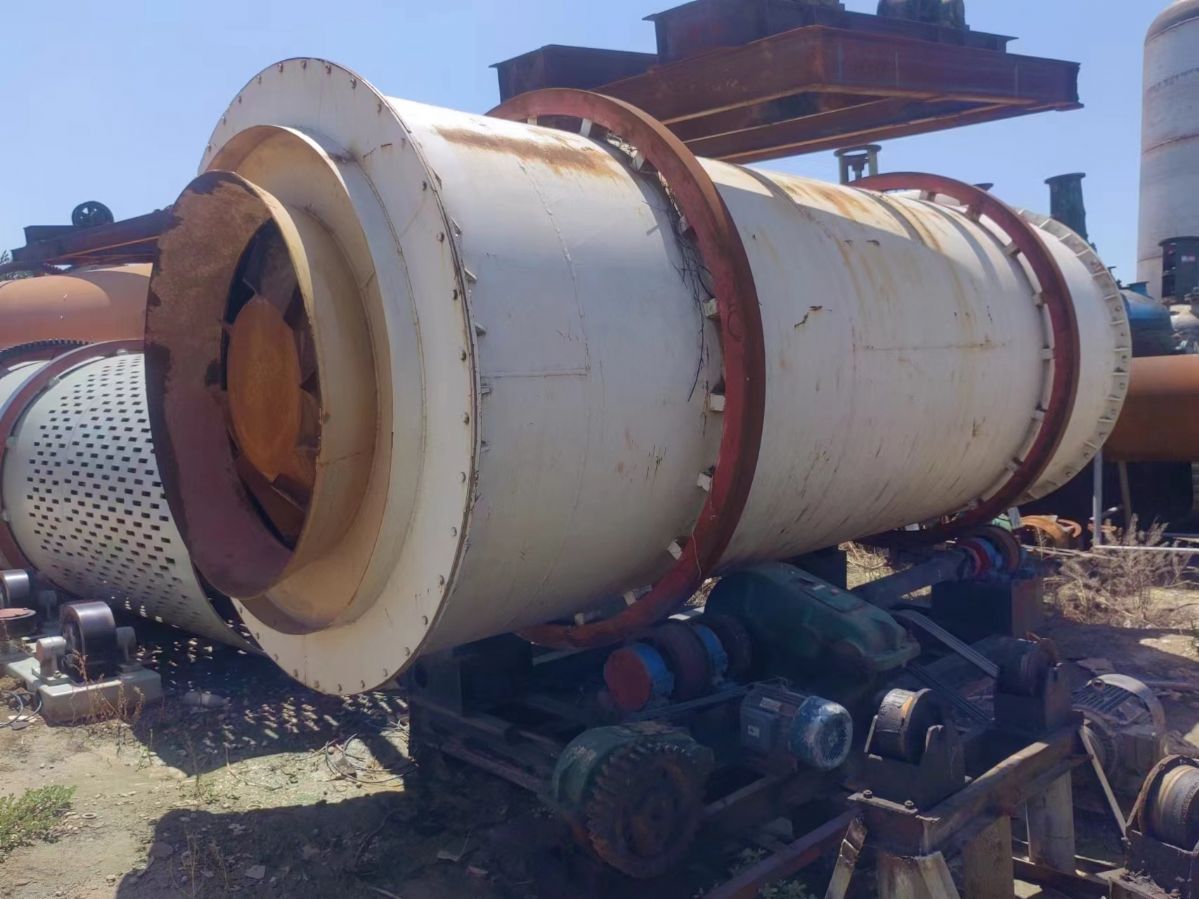 出售二手矿粉三筒烘干机 转筒烘干机 二手有机肥滚筒烘干机