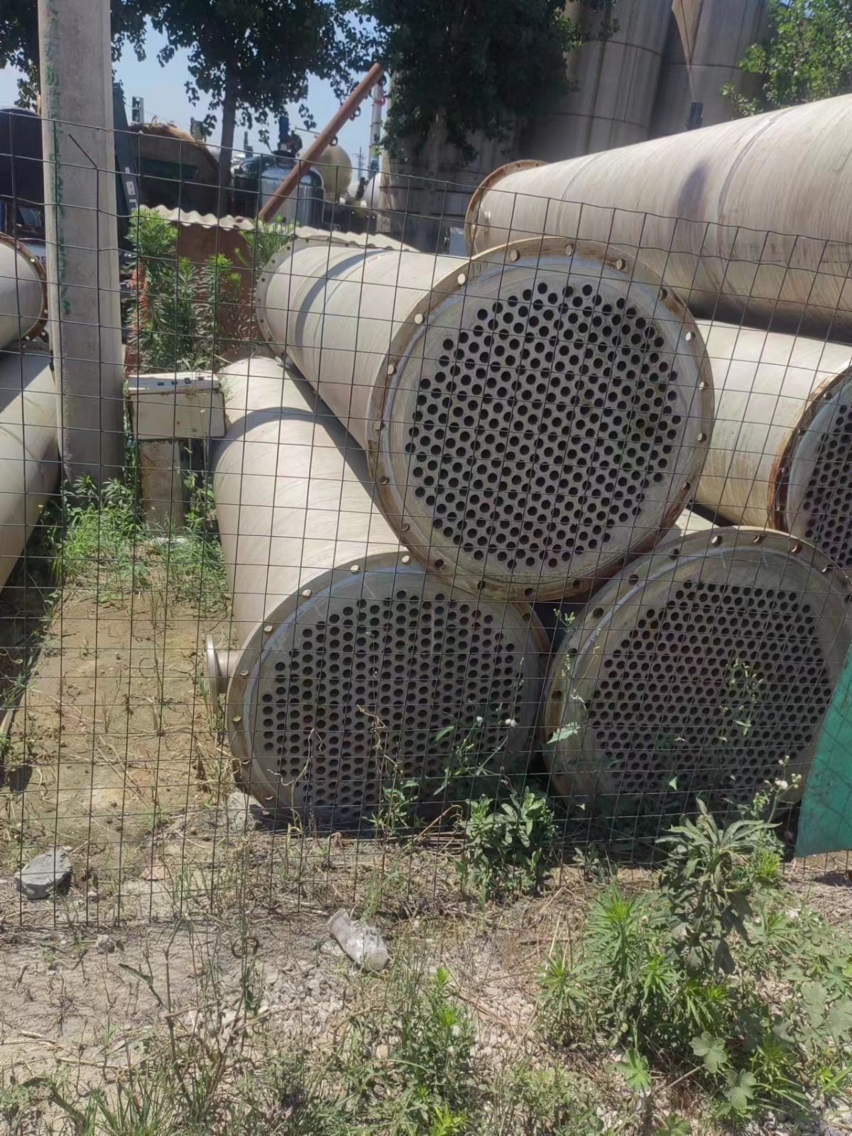 出售二手不锈钢列管工业冷凝器降温设备