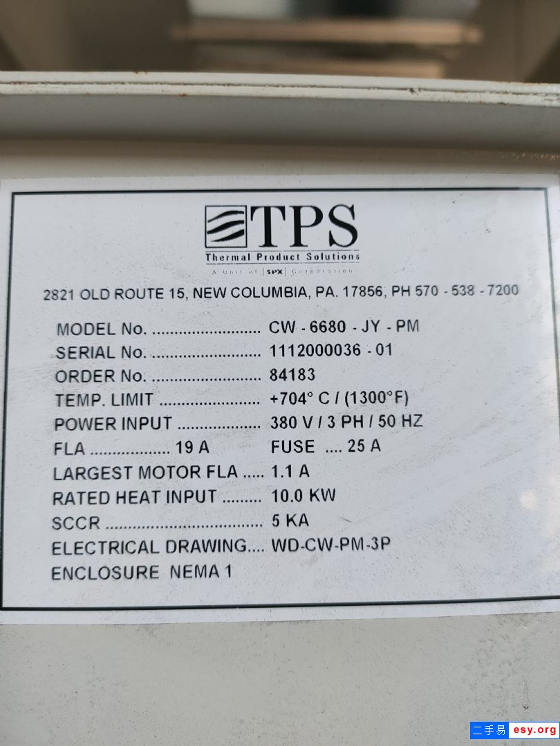 出售Blue M高温对流烤箱CW-6680-JY-PM