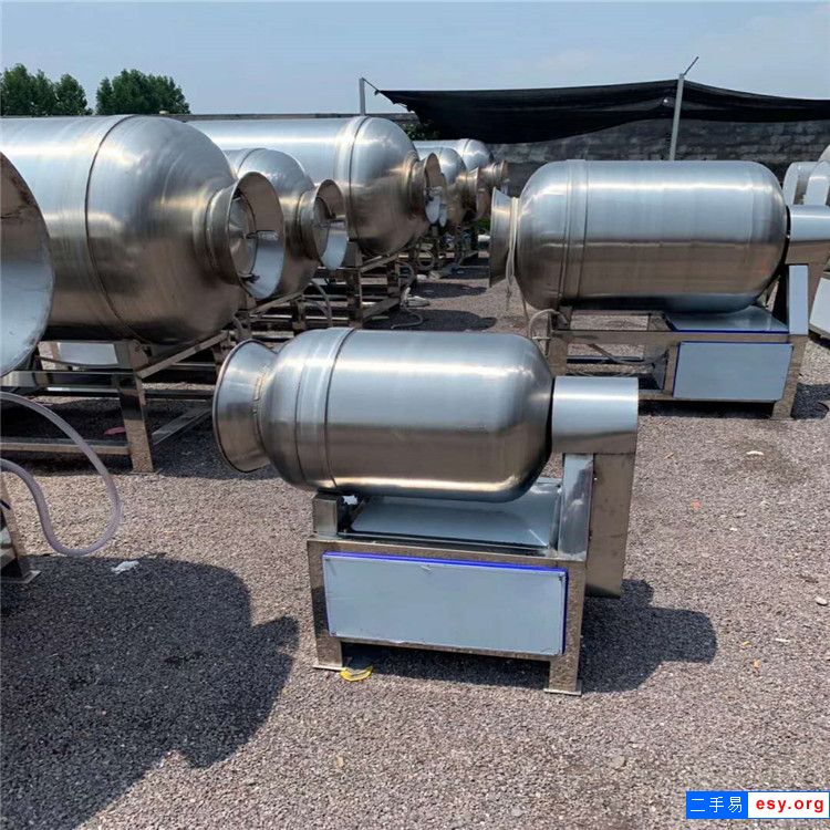 转让二手800/1000L肉类腌制入味滚揉机不锈钢真空变频滚揉机提升机