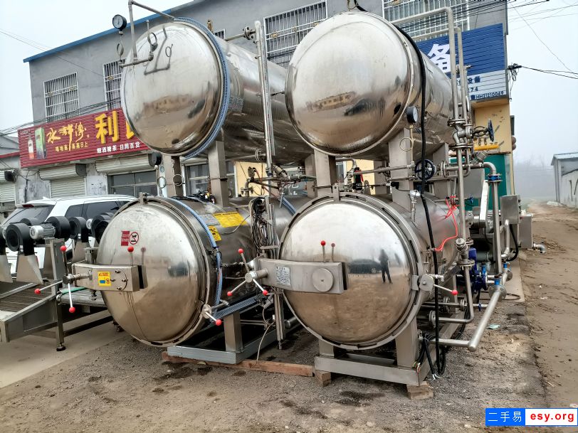 出售二手肉制品高压杀菌锅双层水浴式杀菌锅电电加热八宝粥杀菌锅