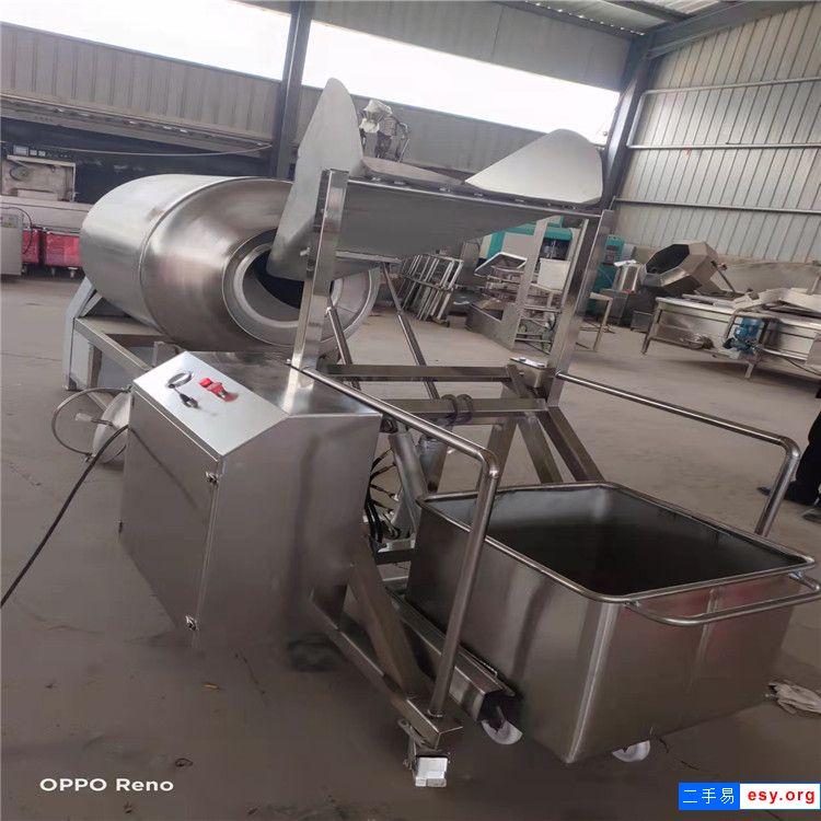 转让二手800/1000L肉类腌制入味滚揉机不锈钢真空变频滚揉机提升机