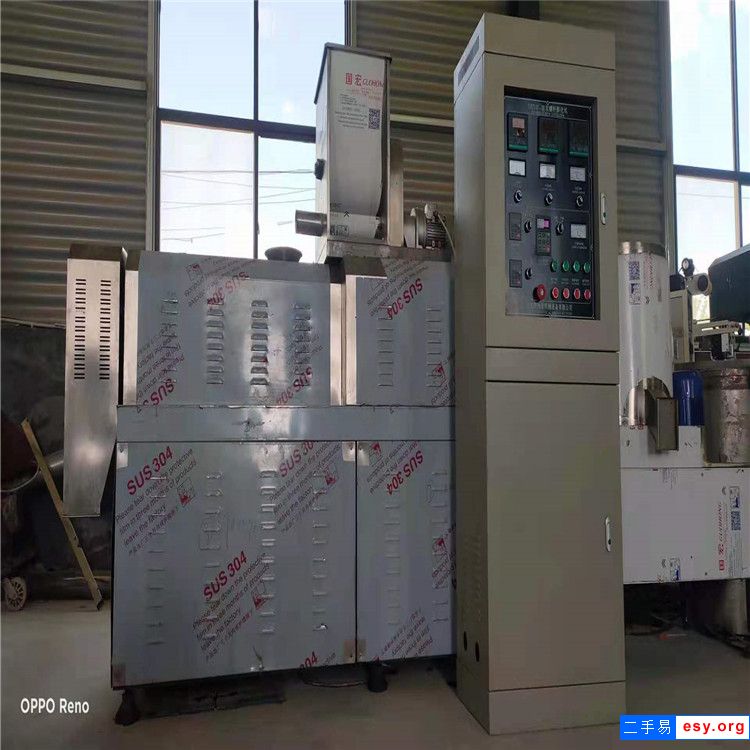 转让二手双螺杆狗粮膨化机膨化机生产线宠物膨化休闲食品加工设备微波