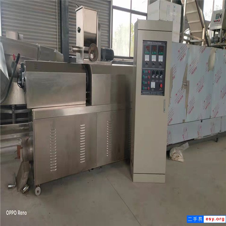 转让二手双螺杆狗粮膨化机膨化机生产线宠物膨化休闲食品加工设备微波