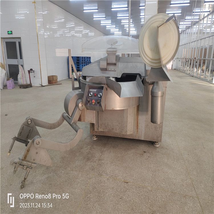 转让二手80型斩拌机 虾泥鸡脖肉泥变频斩拌机 蔬菜不锈钢斩拌设备