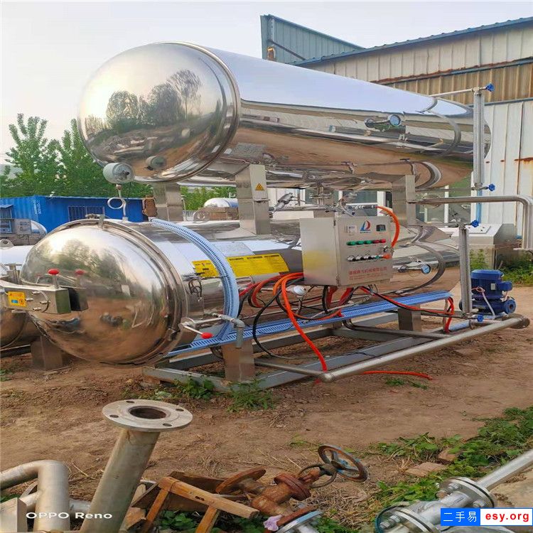 出售二手肉制品蒸汽杀菌锅 双层全自动电加热杀菌锅不锈钢杀菌锅二手夹层锅