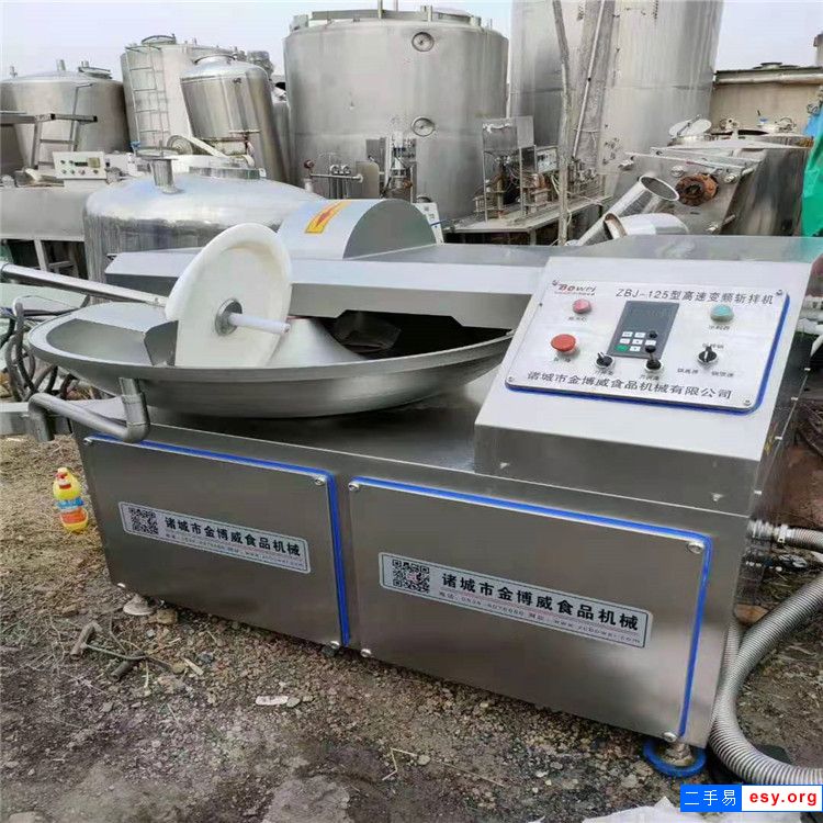 转让9成新125型斩拌机肉类高速变频斩拌机 二手蔬菜不锈钢斩拌机