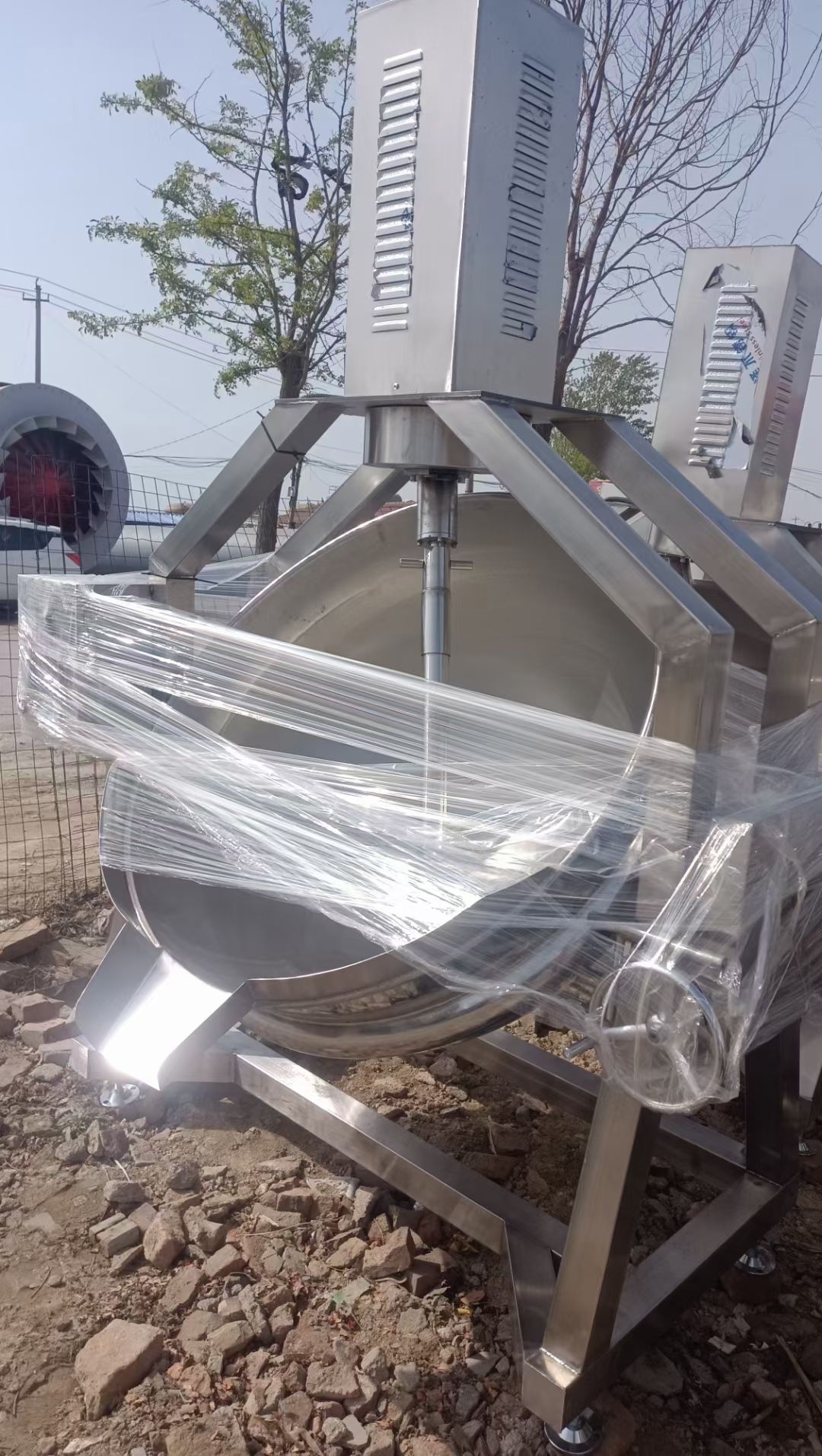 转让二手行星自动炒锅火锅底料熬制锅可倾斜搅拌夹层锅