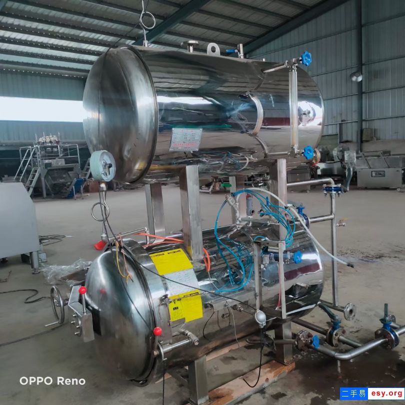 出售二手肉制品高压杀菌锅 双层水浴式杀菌锅蒸汽电用杀菌锅多台出售