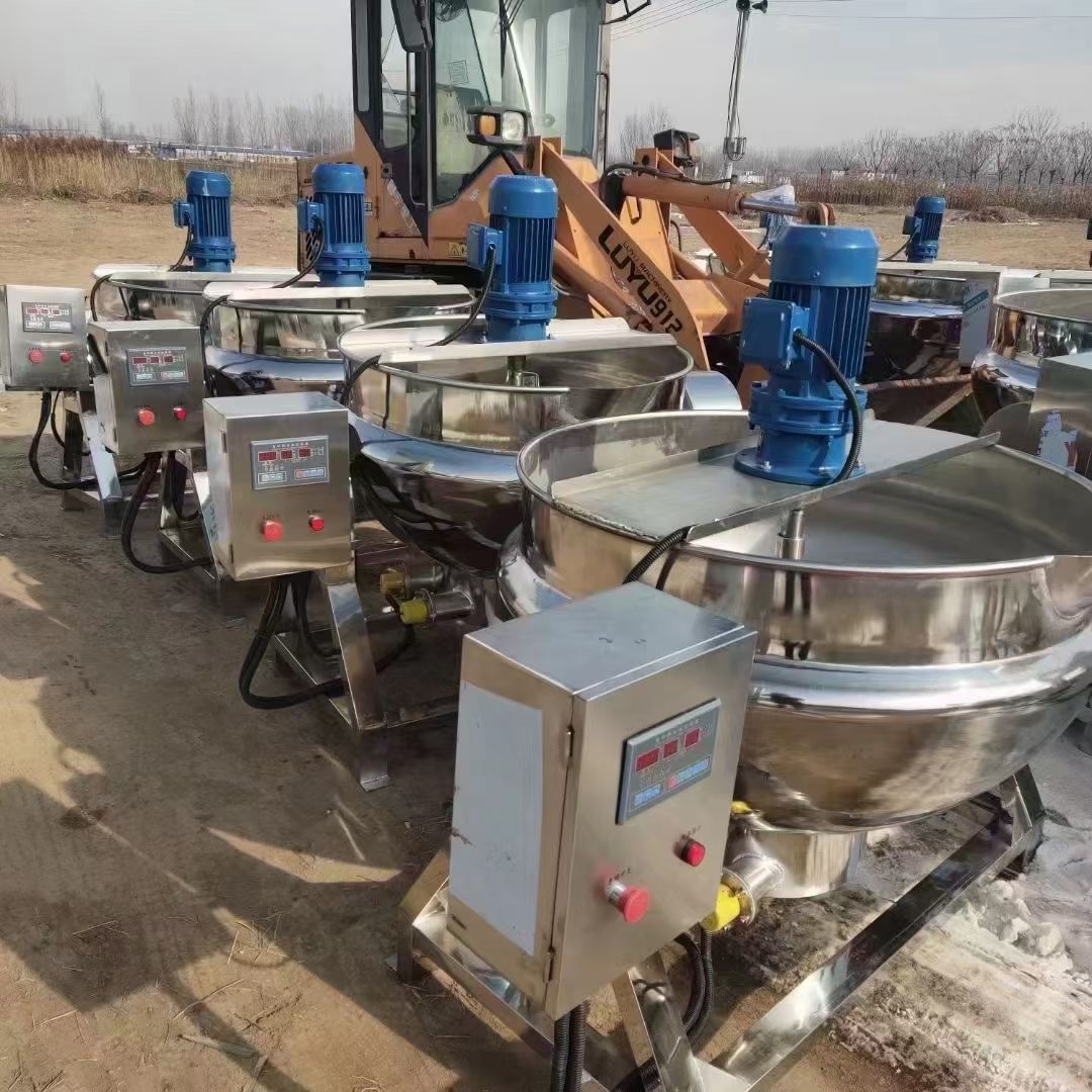 转让二手600升电加热夹层锅 熟食不锈钢高压蒸煮锅 行星自动炒锅