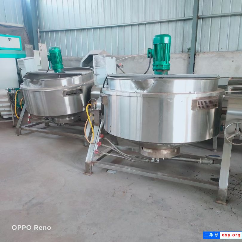 出售二手500升行星自动炒锅二手不锈钢电加热夹层锅二手蒸汽高压蒸煮锅