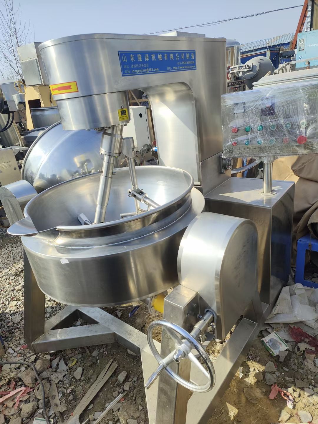 出售二手600升电磁行星自动搅拌炒锅 可倾斜电加热夹层锅 食高压蒸煮锅