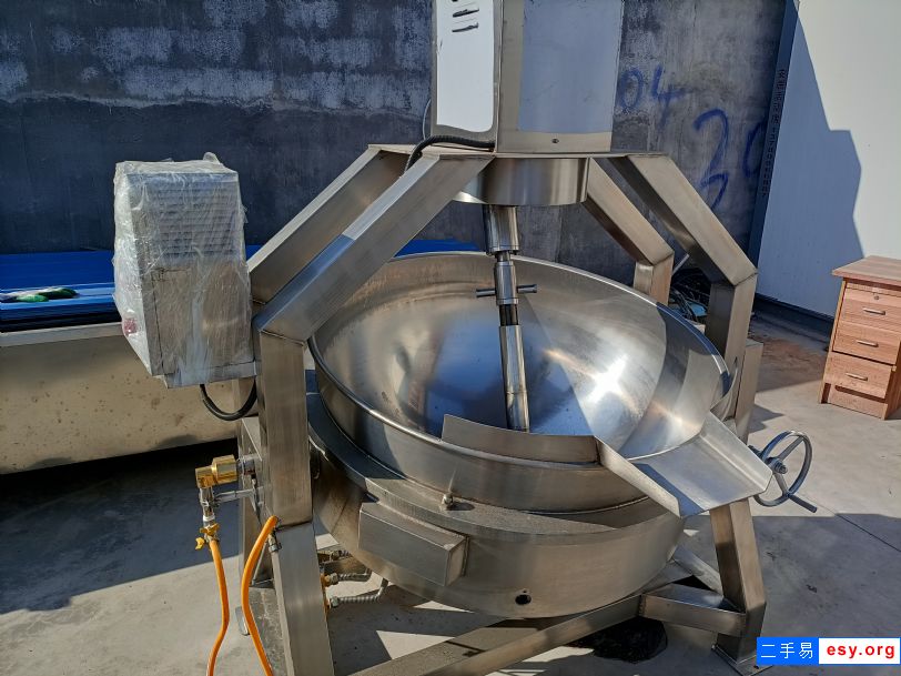 出售二手500升行星自动炒锅二手不锈钢电加热夹层锅二手蒸汽高压蒸煮锅