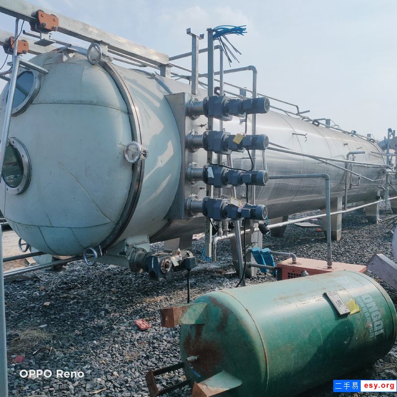 出售二手双层水浴式杀菌锅0.57立方高压灭菌锅罐头高压灭菌锅