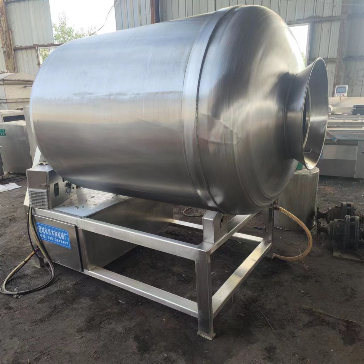 转让二手肉类腌制入味机500/600型真空滚揉机 液压自动滚揉机