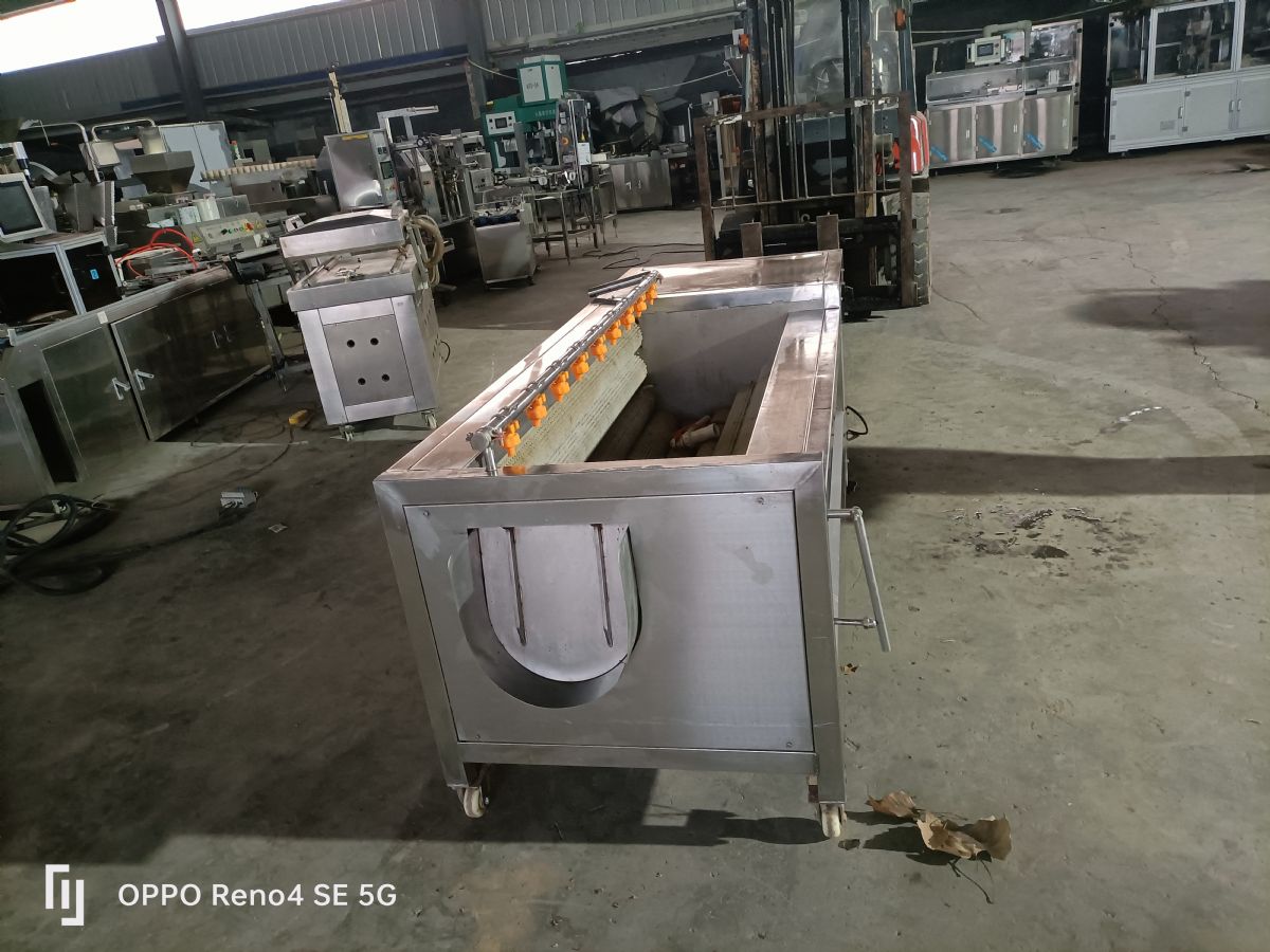 出售二手1.5米毛混清洗机 果蔬气泡清洗机 不锈钢风干机