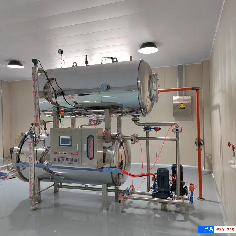 转让二手杀菌锅 全自动单层电气两用杀菌设备蒸汽电加热杀菌锅运行平稳